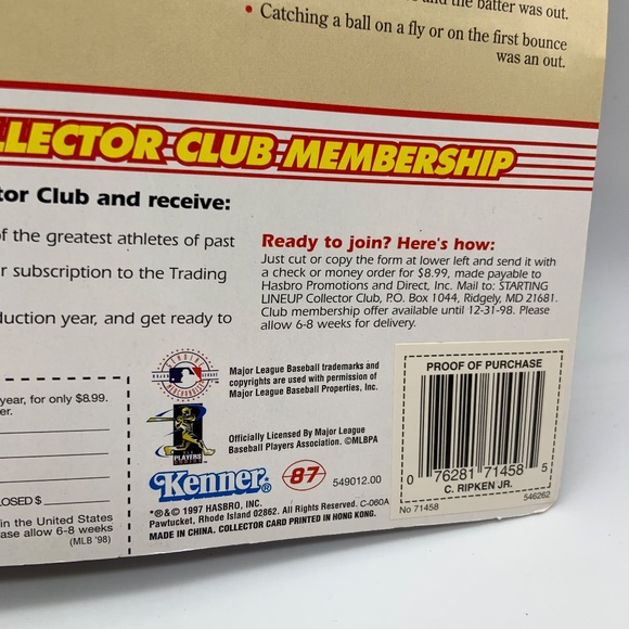 Vintage Starting Lineup 1998 MLB Baltimore Orioles Cal Ripken Jr. Figurine - Picture 8 of 8